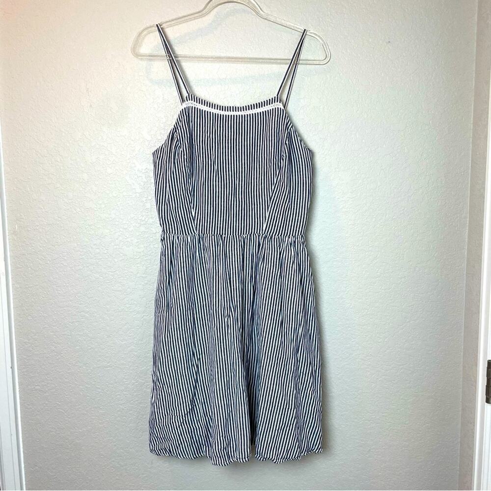 OLD NAVY Seersucker Striped Summer Dress Size M Tall